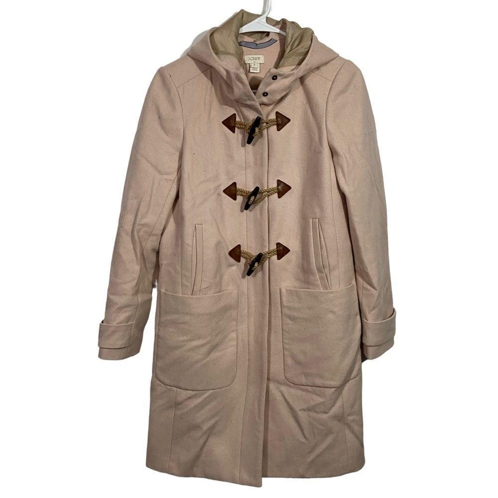 J. Crew Blush Pink Long Length Pea Coat